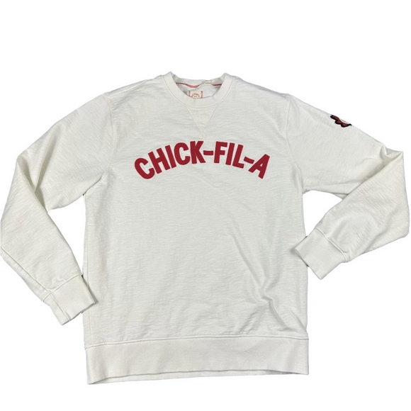 Chick-Fil-A Other - Chick-Fil-A Sweatshirt Mens Large White Embroidered Logo Patch Mascot CFA